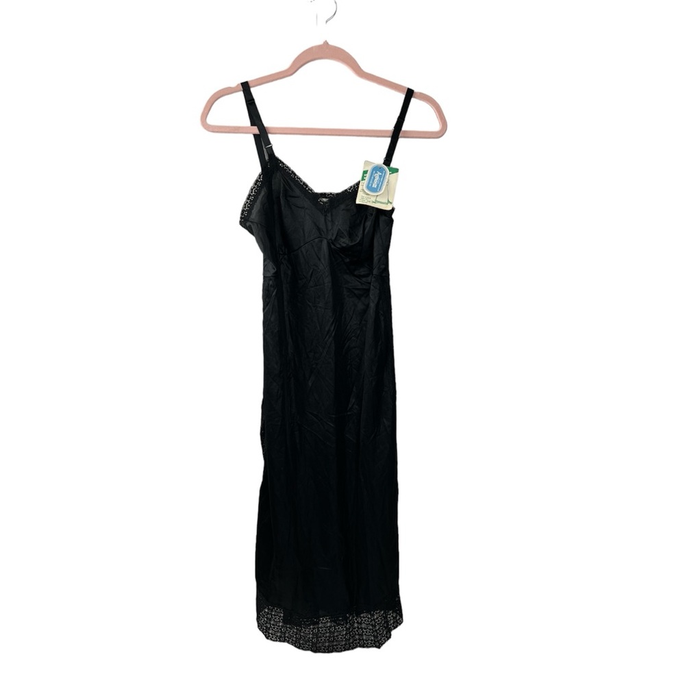 Vintage‎ Nani Flower Full Black Slip Lace Trim Size 32